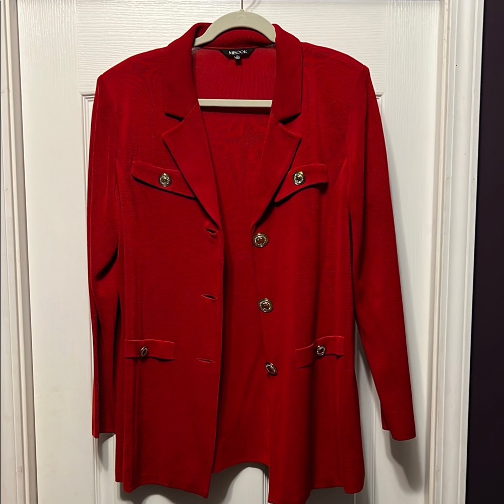 Vibrant  Blazer with Collared Neckline